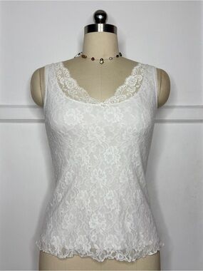 White lace tank